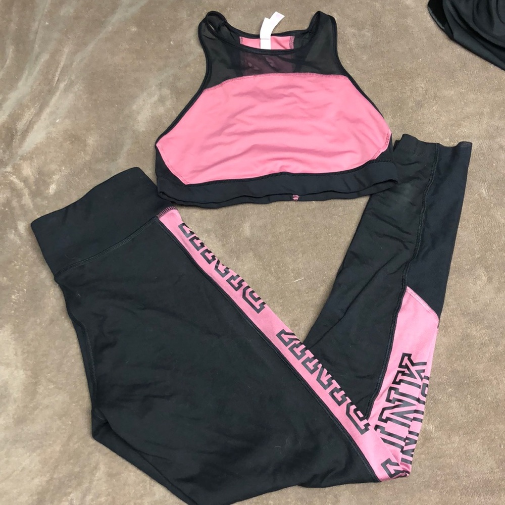 VS/PINK Workout Set - Bra and Leggings both size small